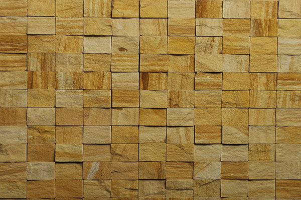 Teak Wood Sandstone Wall Cladding